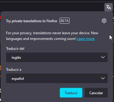 Traductor Firefox