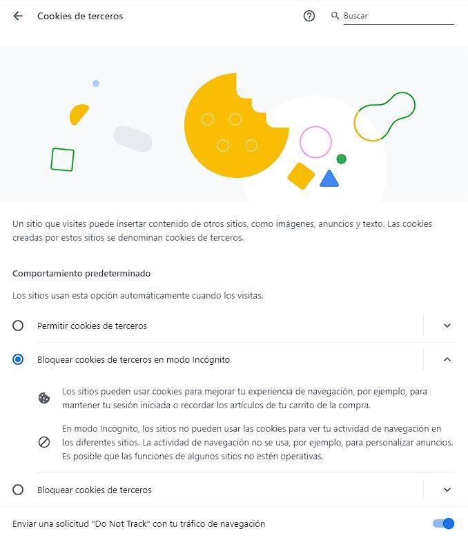 Google Chrome - Nuevas opciones privacidad