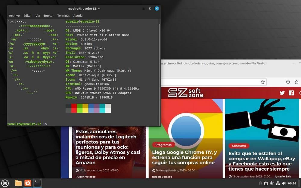 LMDE 6 Firefox y terminal
