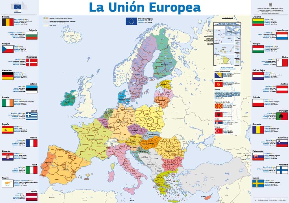 แผนที่ของสหภาพยุโรป