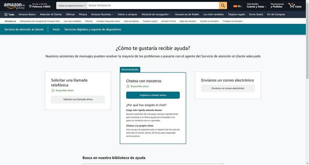 Amazon - Atención Cliente