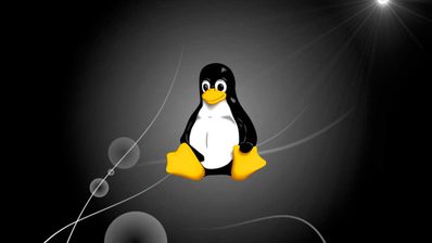 Linux con rayos de luz