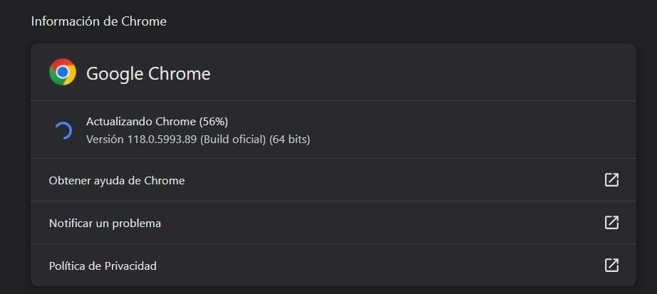 actualizar chrome