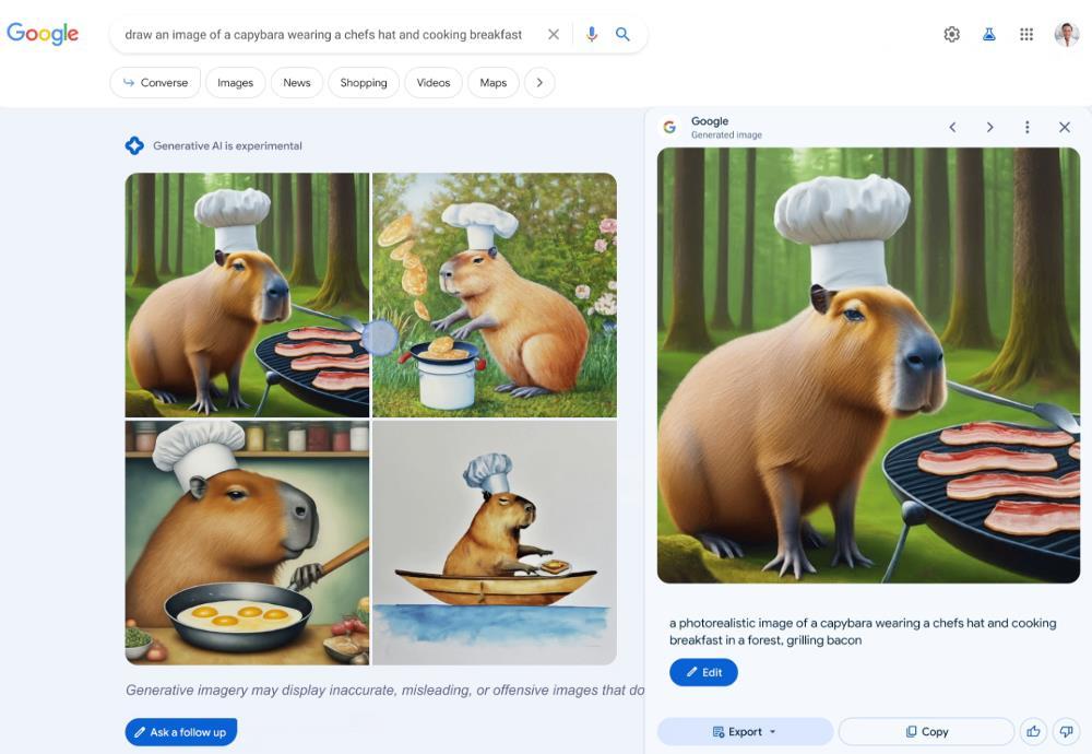 AI Google generiert Bilder