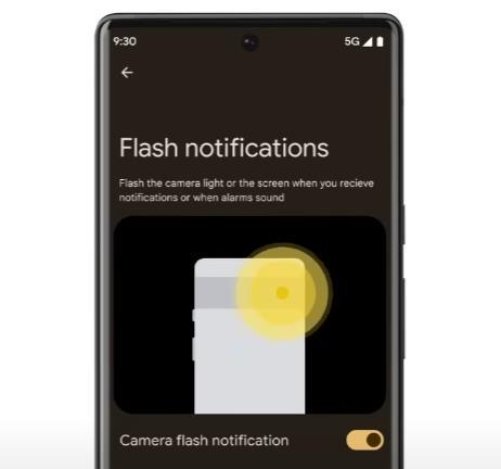 Notificaciones flash Android 14
