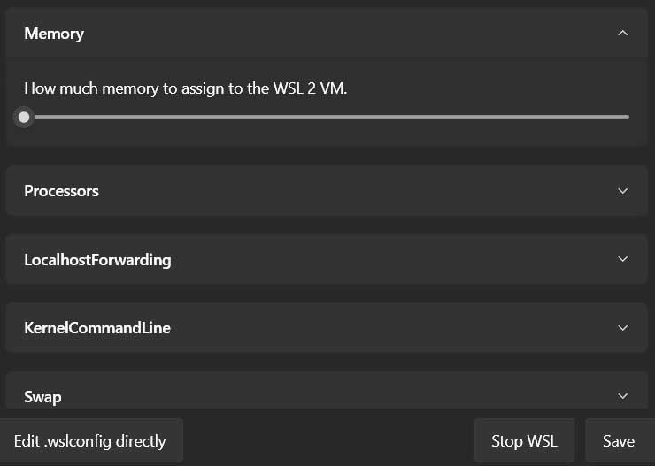 WSL2 Distro Manager configuracion