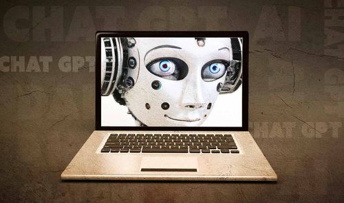 Portátil con imagen robot
