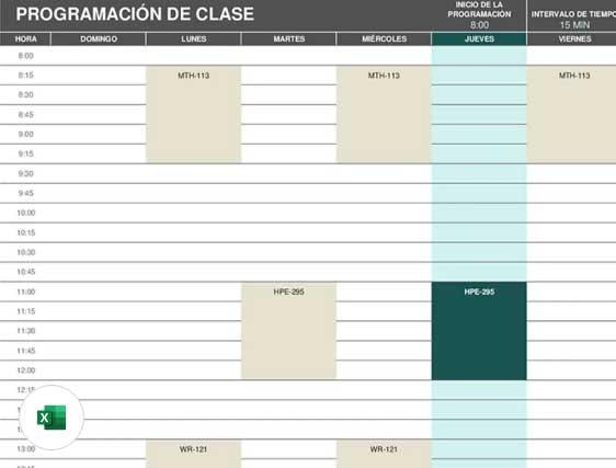 clase excel
