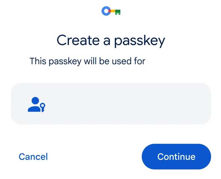 crear passkey