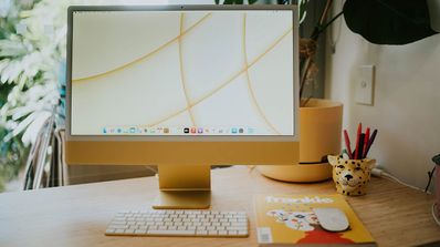 iMac de Apple en color amarillo