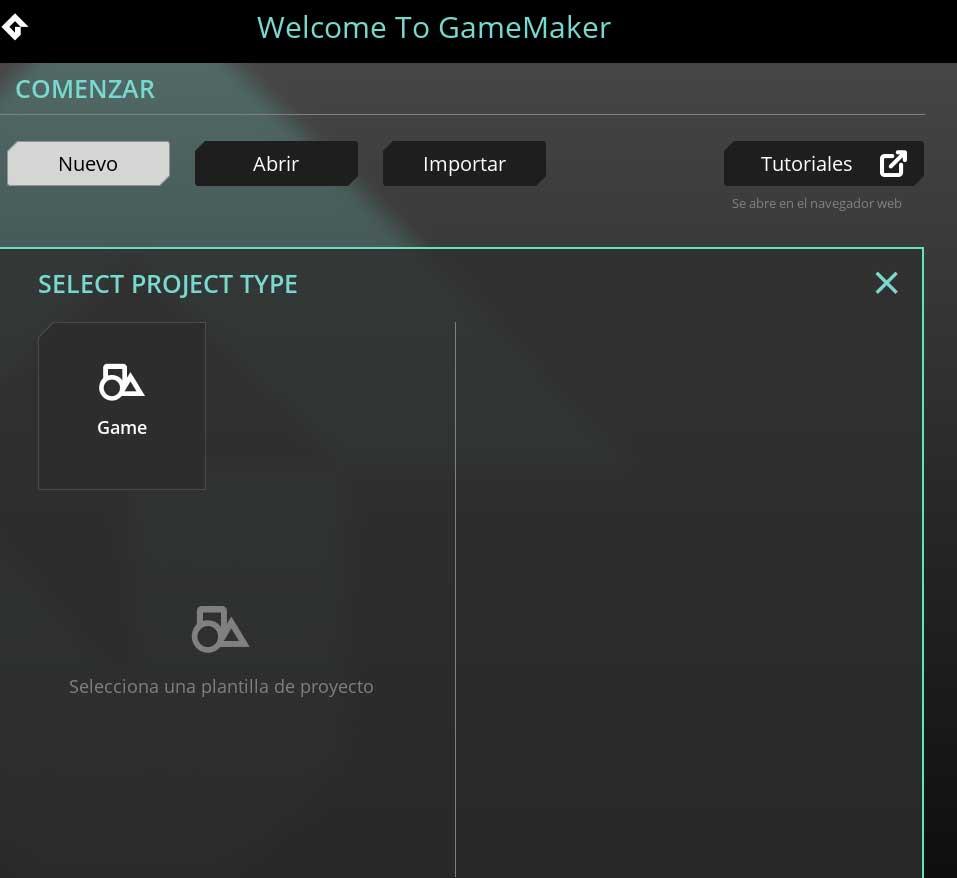 interfaz GameMaker