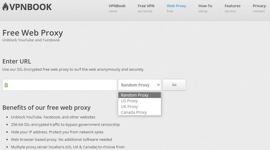 VPNBook - Proxy gratuito