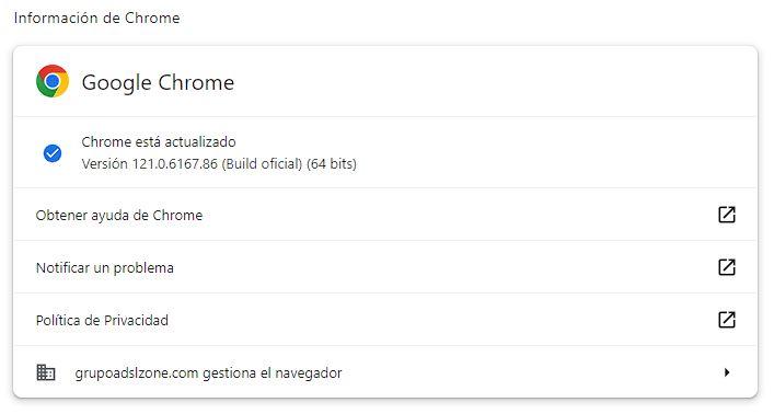 Google Chrome 121