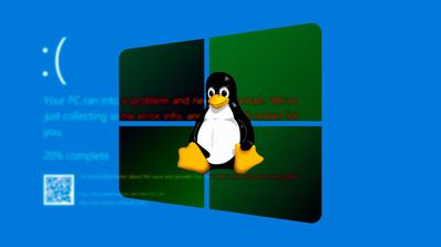 Linux en pantallazo azul Windows