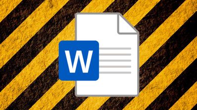 Warning error Word