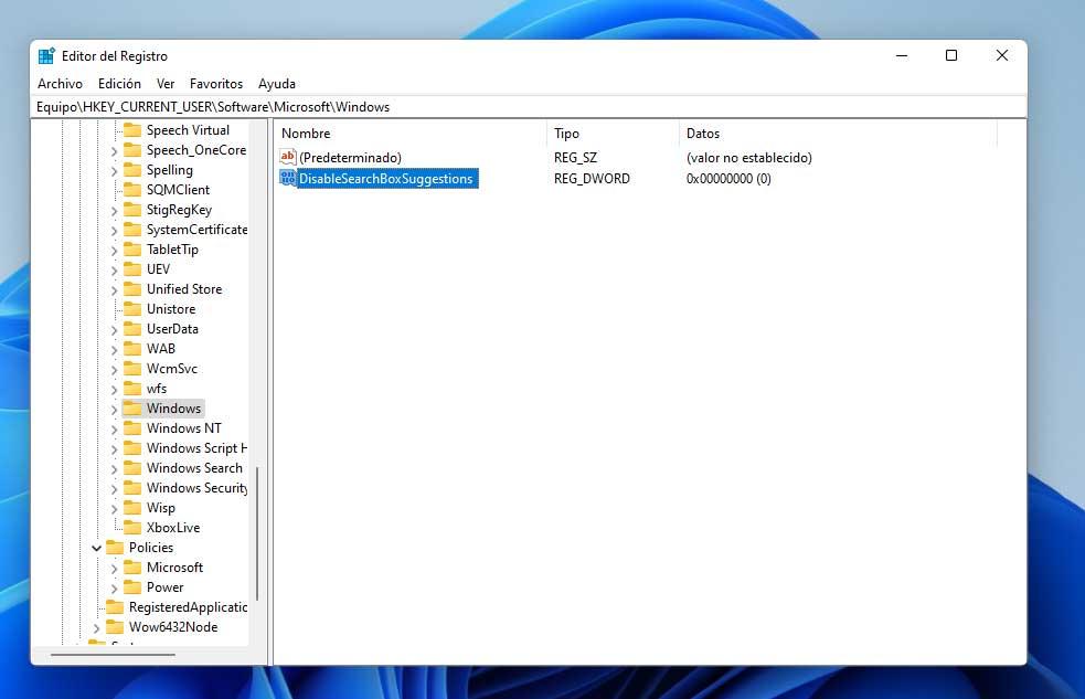 registro Windows 11
