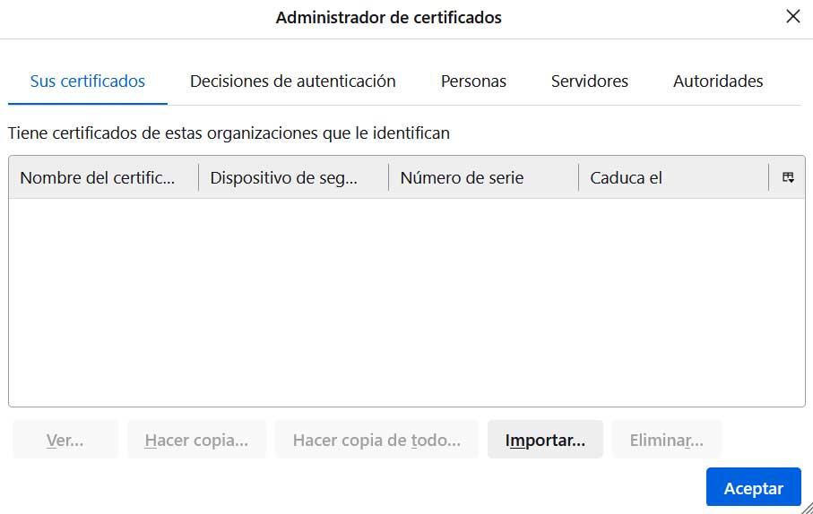 certificado digital Firefox