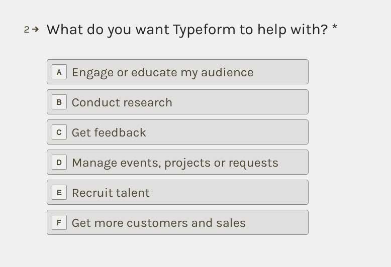 crear formulario typeform