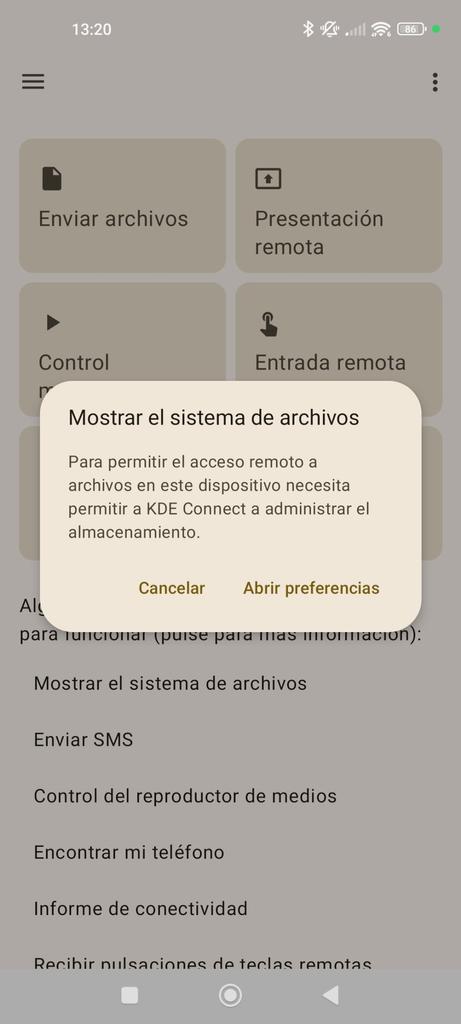 kde connect android permissions