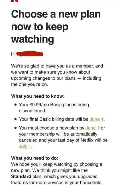 Final Netflix basic plan