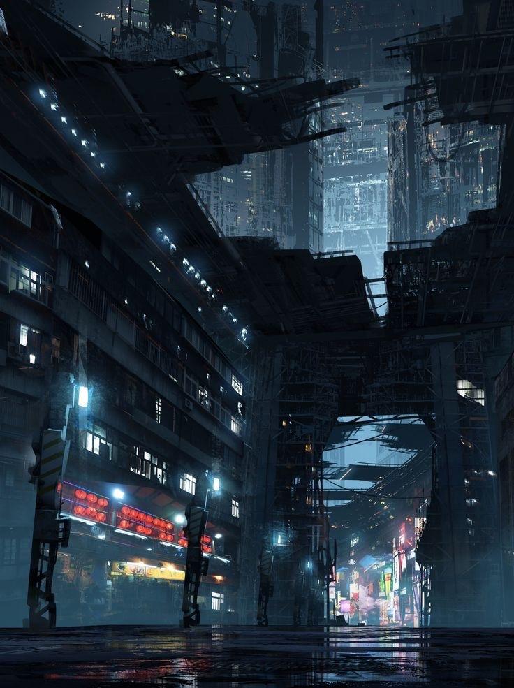 futuristic city image