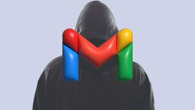 Logo de Gmail por un hacker acechando