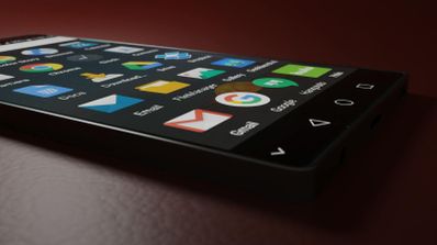 Smartphone con iconos de apps