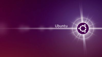 Fondo de pantalla de Ubuntu en tonos morados