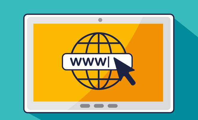 Ilustración conceptual de un navegador web.