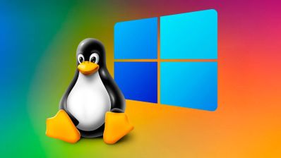 Logotipos de Linux y Windows juntos.