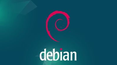Logo junto al nombre de la distro Linux de Debian.