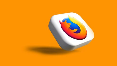Logotipo de Firefox con el icono del zorro sobre fondo naranja.