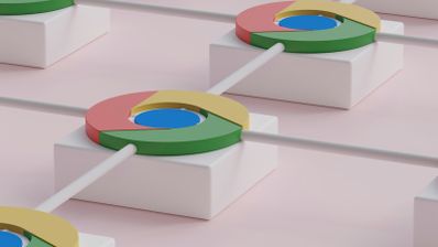 Iconos Google Chrome colocados en línea.