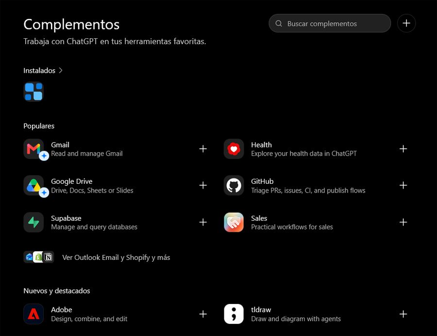 Complementos de ChatGPT para usar.