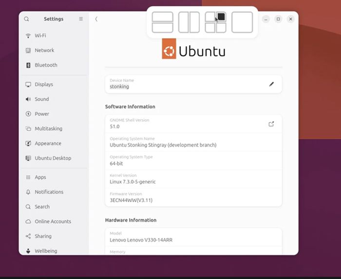 Gestión ventanas Ubuntu.