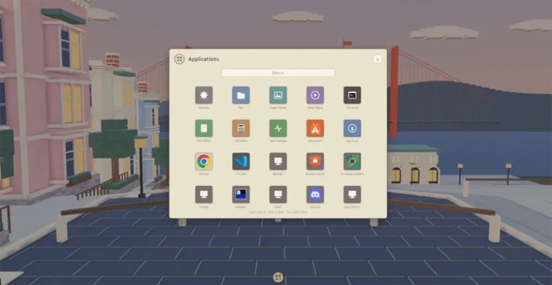 Interfaz escritorio Linux Starling.