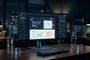 Interfaz de edición de ChatGPT Sites en un monitor de escritorio con varios cursores de colores indicando colaboración en tiempo real.