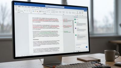 Barra lateral de ChatGPT integrada en Microsoft Word con opciones de control de cambios