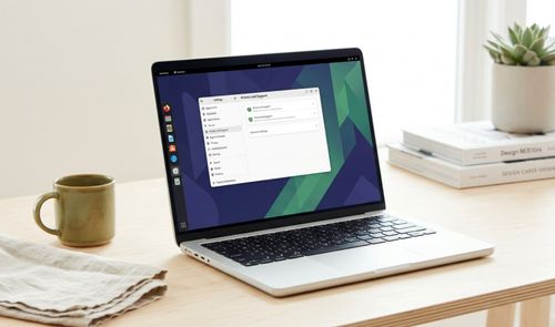 Portátil con Linux preinstalado mostrando el escritorio de una distribución nativa