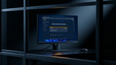 Pantalla de ordenador con el navegador Microsoft Edge congelado en una aplicación web