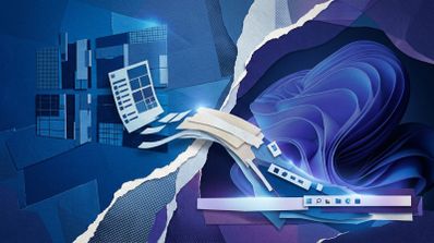 Barra de tareas de Windows 11 colocada en el lateral de la pantalla