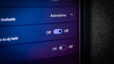 Menú de efectos visuales en la configuración de accesibilidad de Windows 11