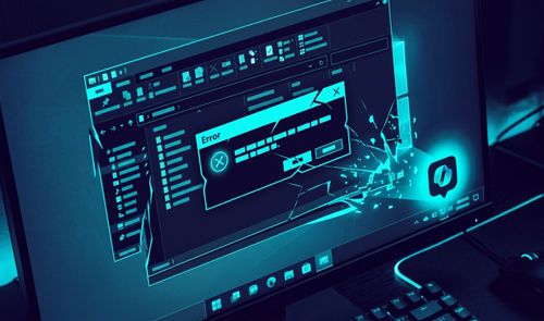 Representación conceptual de un error en el Explorador de archivos de Windows con el logotipo de Copilot iluminado en pantalla.