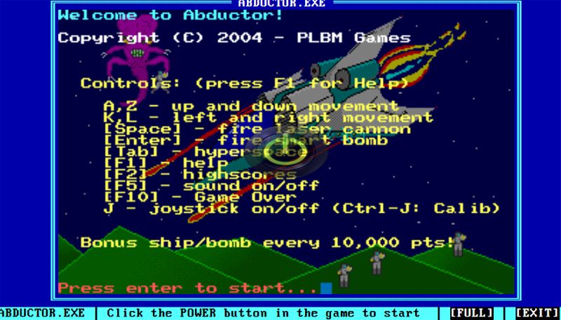 Juego retro funcionando web.
