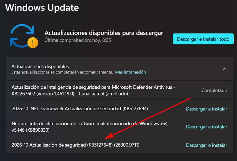 Parches octubre Windows 11.