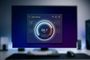 Interfaz de Configuración rápida de Windows 11 mostrando un indicador circular de prueba de velocidad de red.