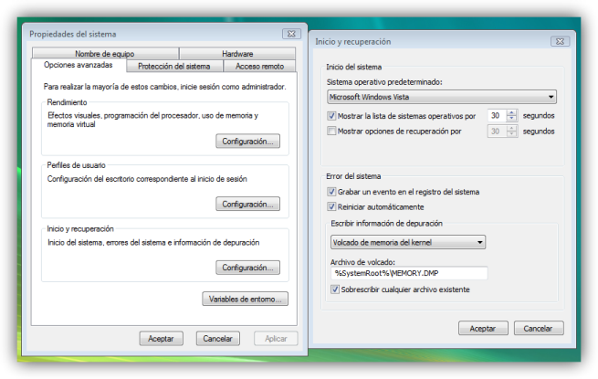 Cómo desactivar el reinicio automático en Windows Vista