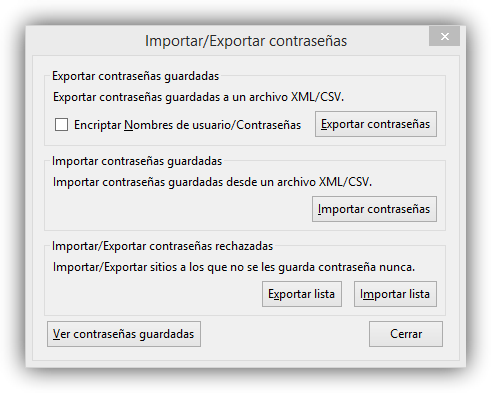 Exportar contraseñas Firefox foto 2