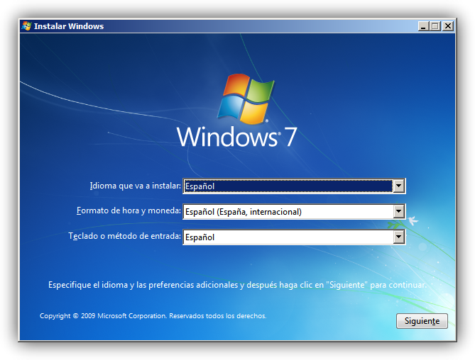 Instalación de windows 7 PRO x64 con SP1 se congela