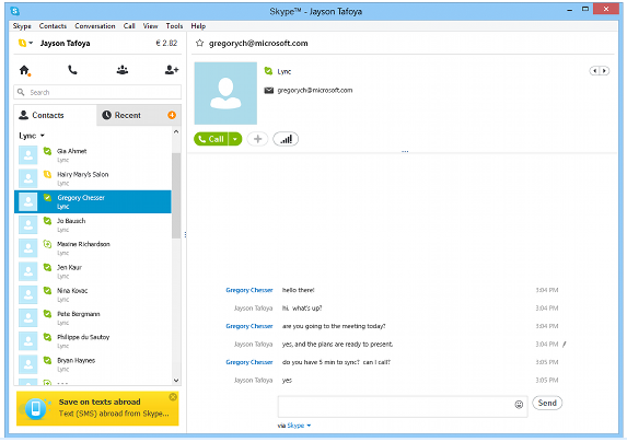 Integración Skype y Lync